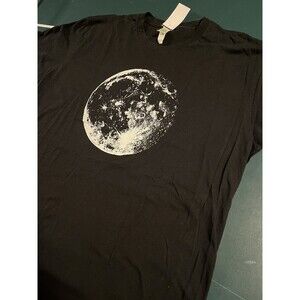 RARE Men’s Soul Flower Short Sleeve Moon T-Shirt Tee XL Space Mars NASA Black